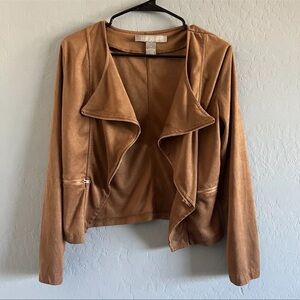 Lark + Gray Women’s Faux Suede Brown Jacket Medium